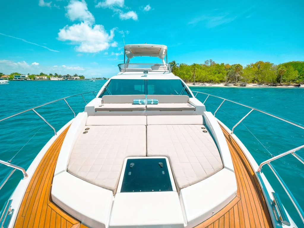 Deck area of 53 Azimut yacht