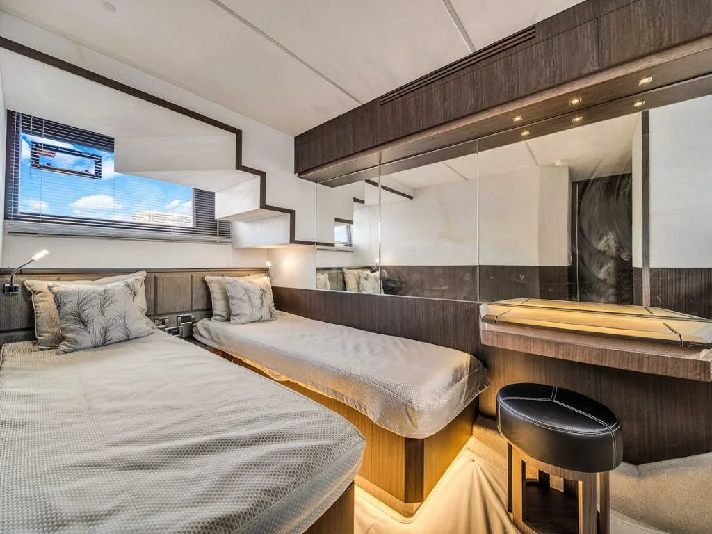 Second double cabin on the 68 Galeon III yacht