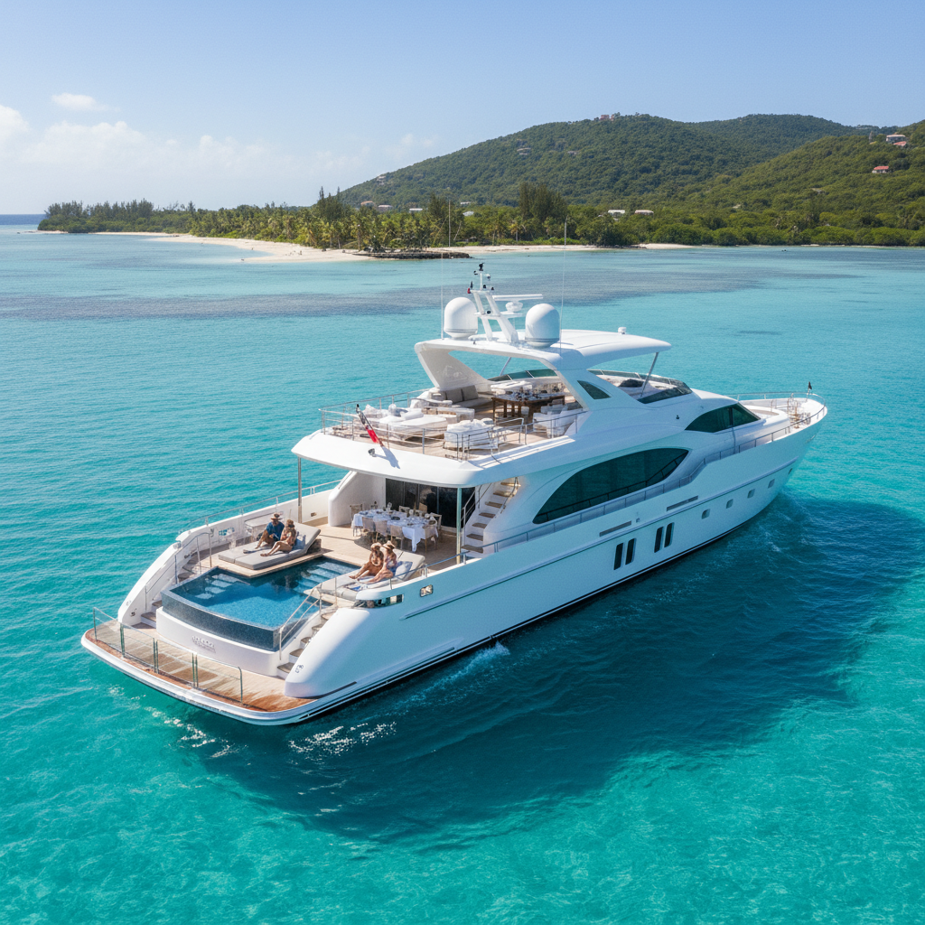 Luxury all-inclusive yacht charter experience in the turquoise Caribbean waters