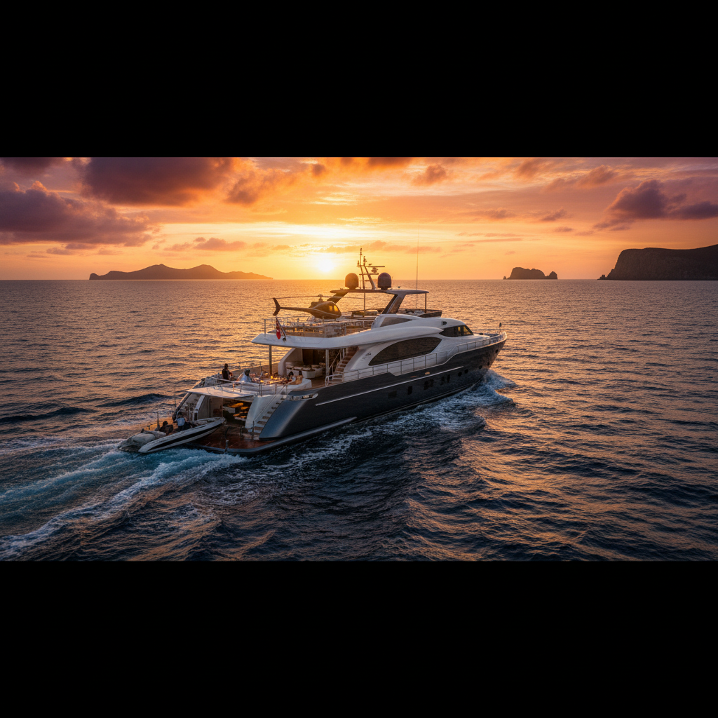 Luxury yacht docked in sunny Florida waters, representing transparent charter costs.