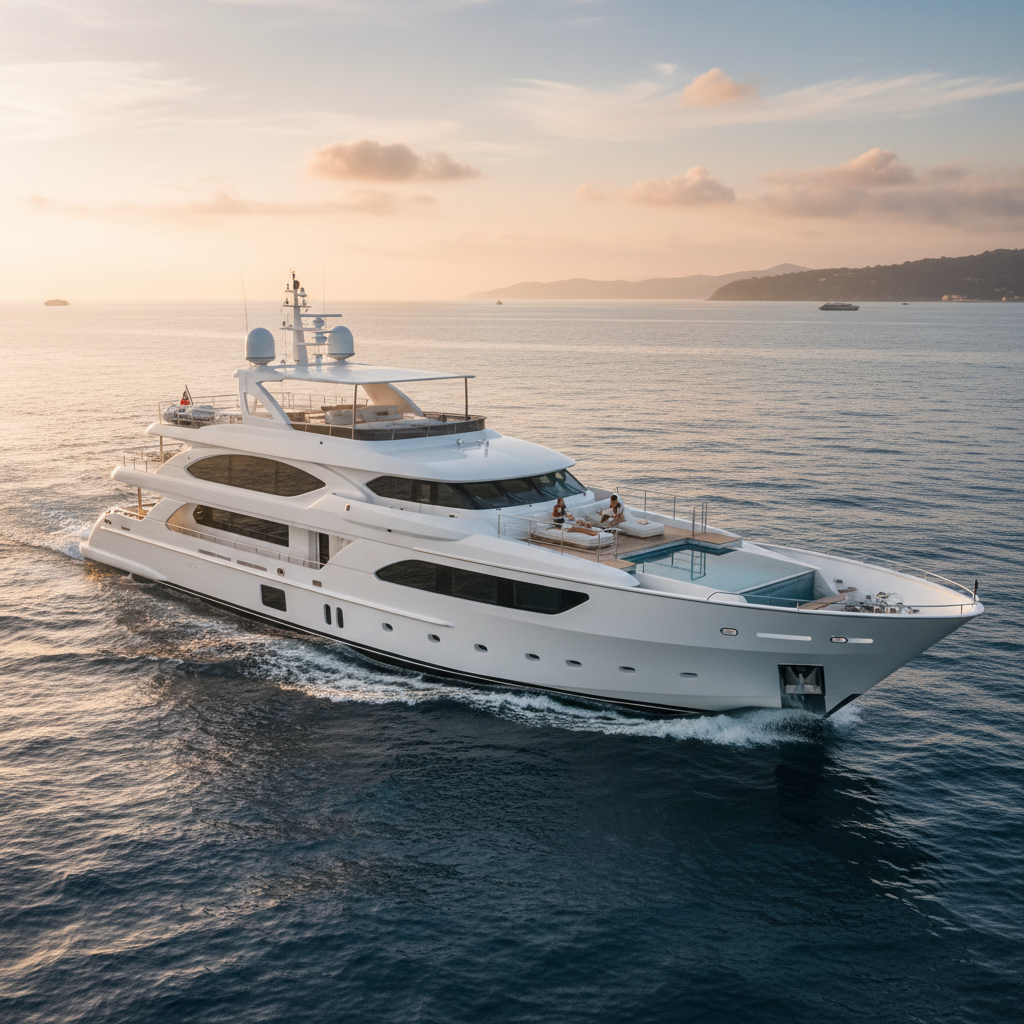 Luxury yacht interior showcasing advanced navigation systems and comfortable seating for a safe journey.
