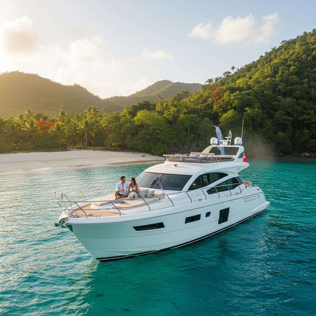Affordable yacht charter in the Caribbean with stunning turquoise waters and white sandy beaches