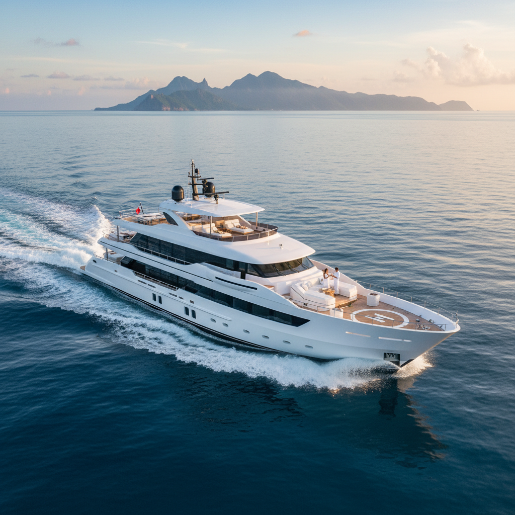 Happy people enjoying a luxury yacht charter trip, following onboard etiquette