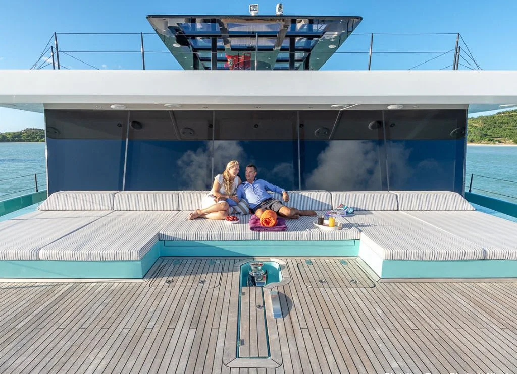70 Sunreef II yacht spacious deck lounging area