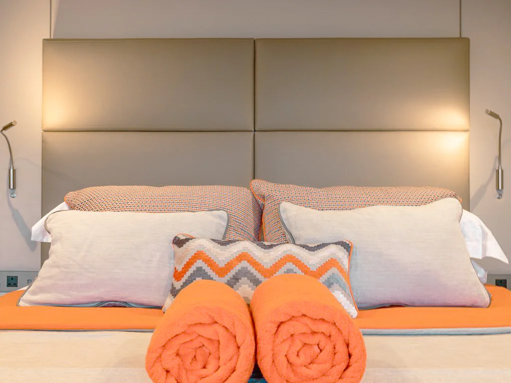 Master cabin on the 70 Sunreef II yacht