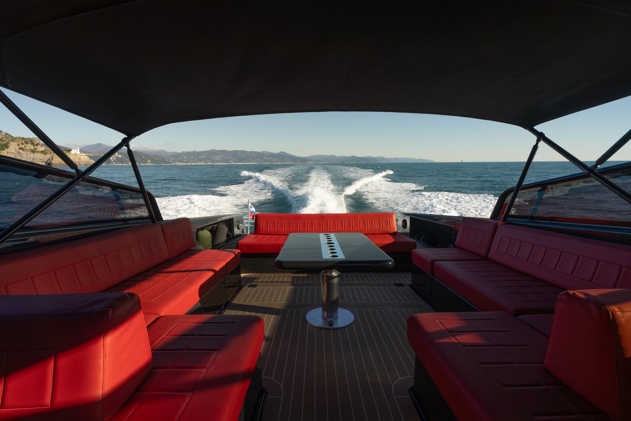 55 VanDutch yacht deck with sunpad