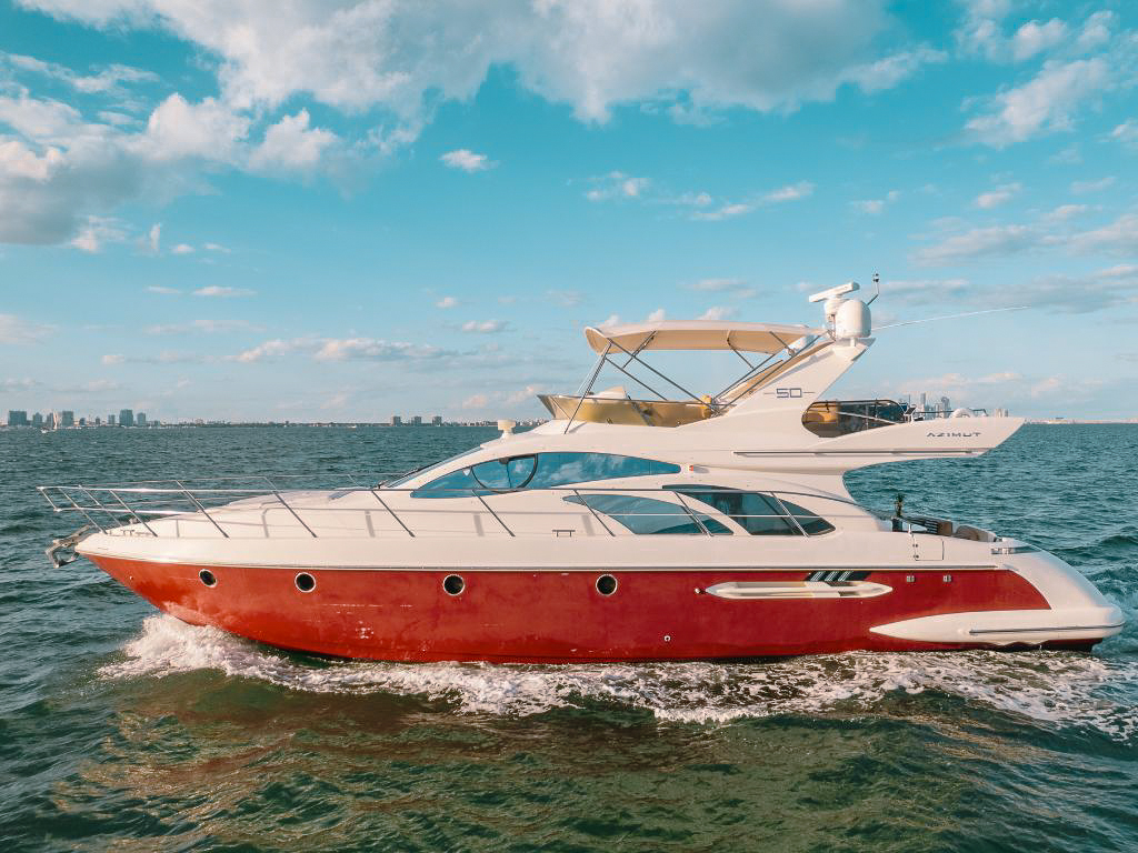 Aft deck seating area of the 55 Azimut II