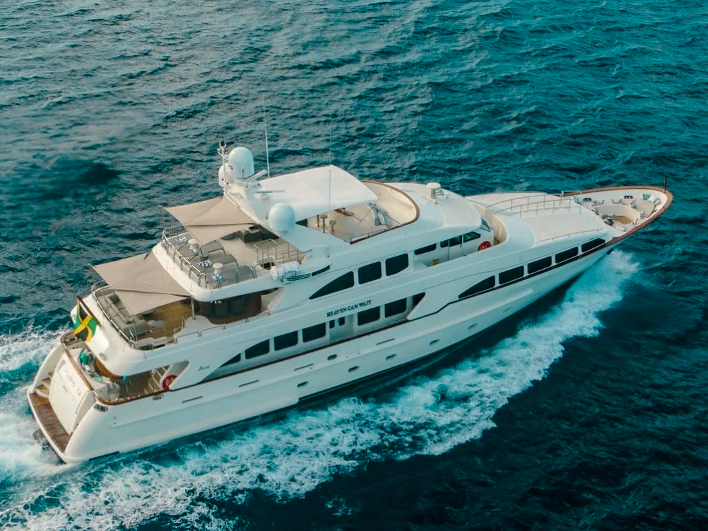 A large sundeck area on the 115 Benetti yacht