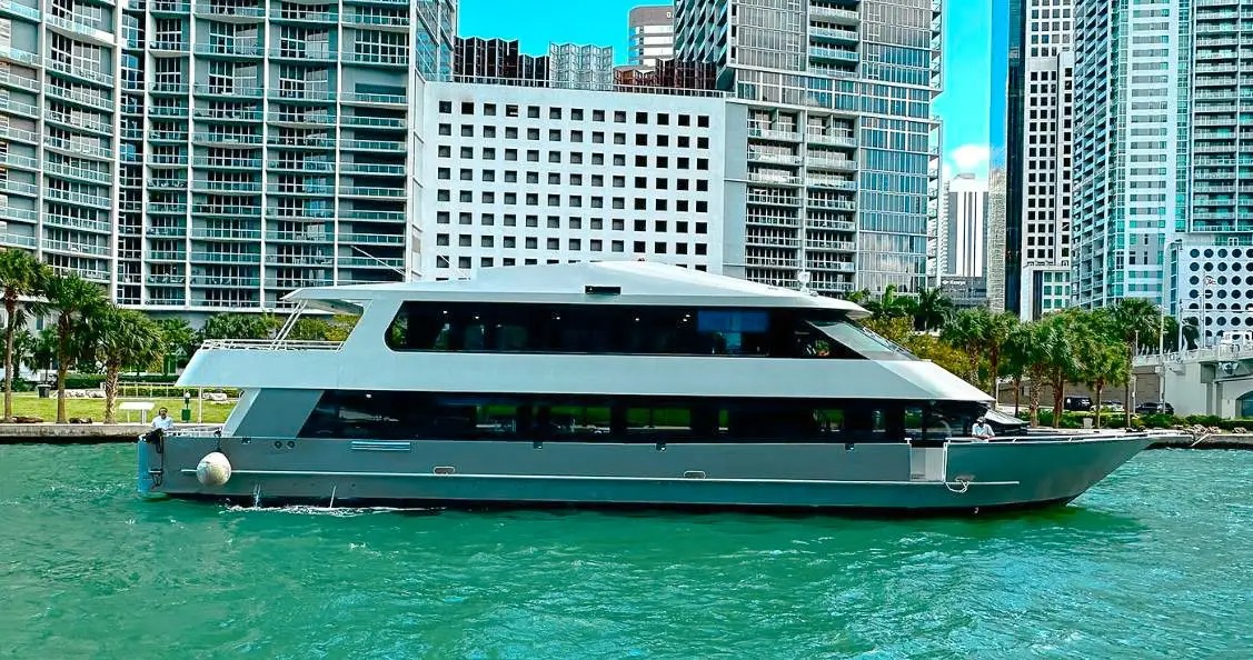 100 Starship event yacht for large private charters in Miami