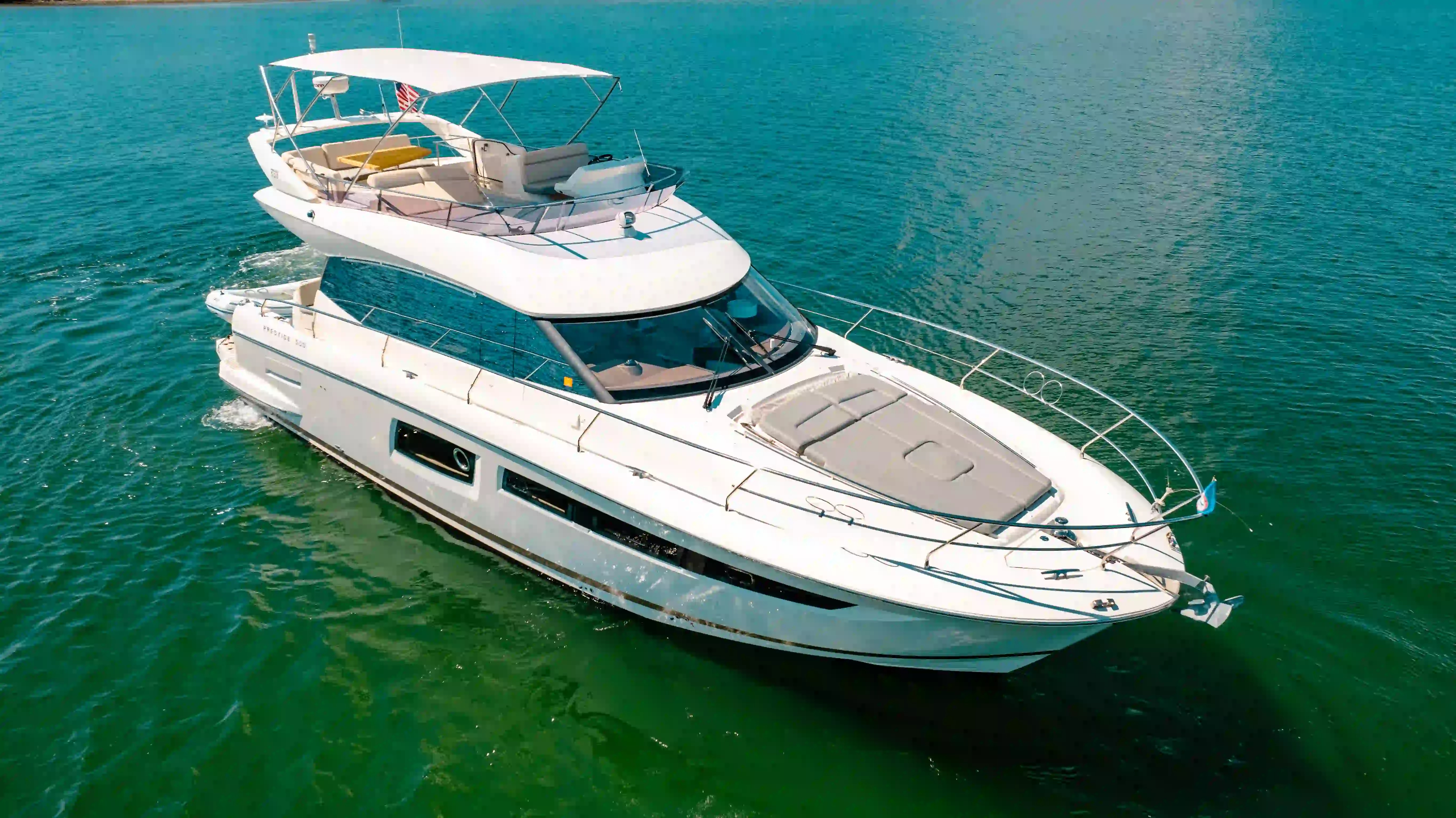52 Prestige Fly yacht available for private charter in Miami