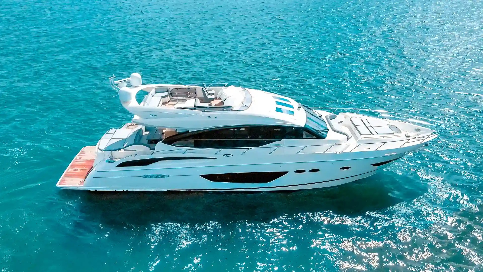 74 Princess yacht cruising in Miami waters