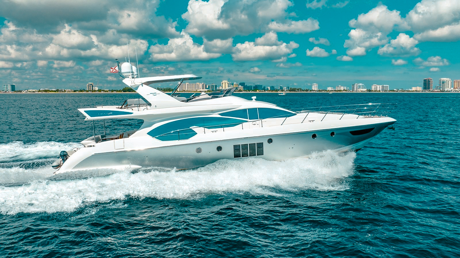 70 Azimut III motor yacht for private charter in Miami