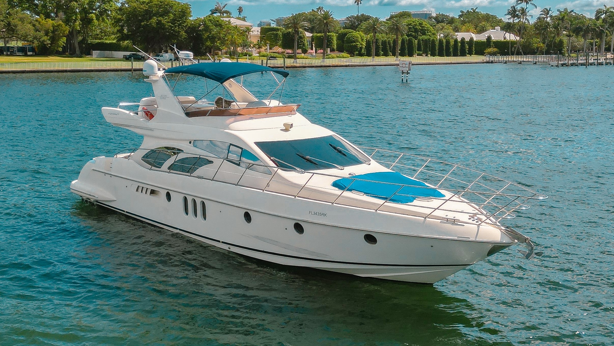 62 Azimut III yacht exterior cruising the water