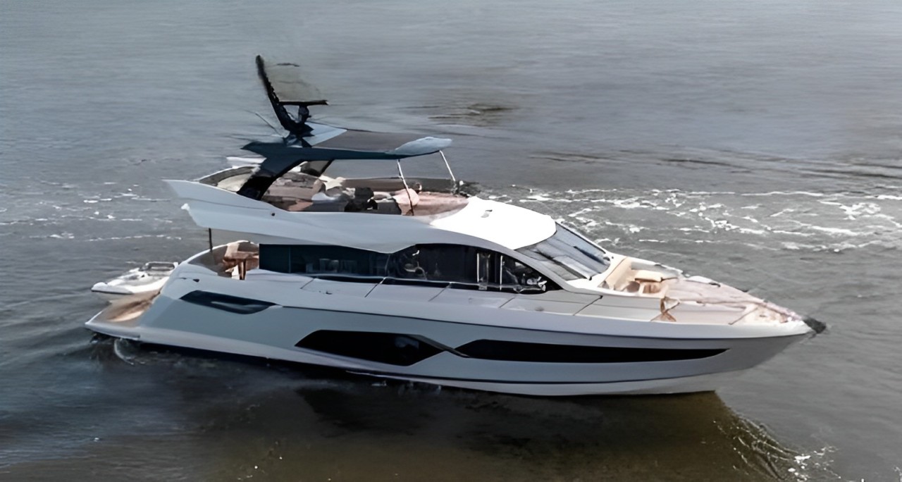 Exterior view of the 68 Sunseeker yacht in open water