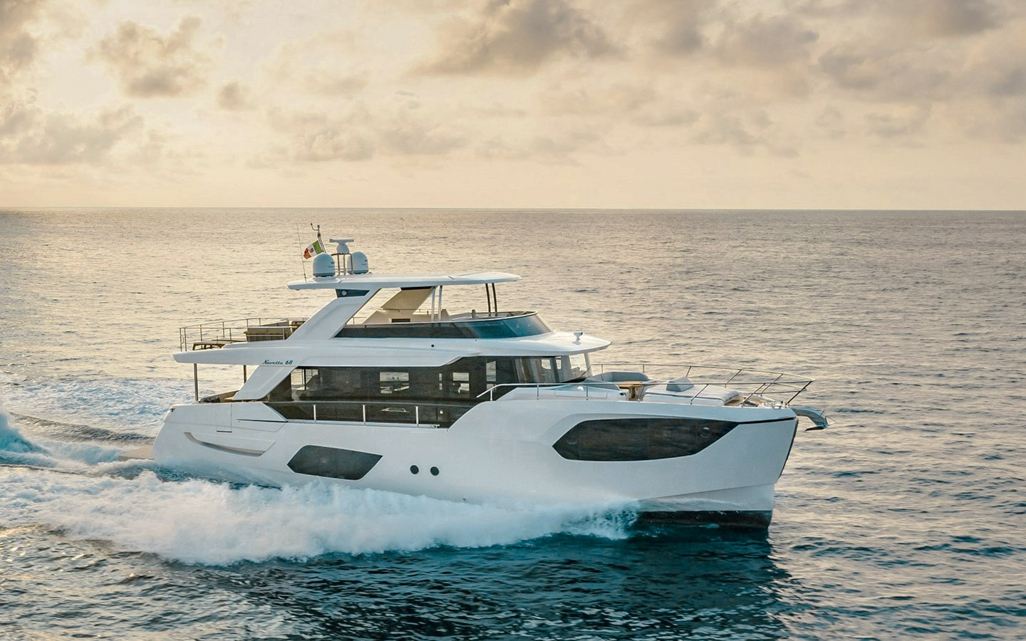 Absolute 67 Spa yacht cruising in The Bahamas