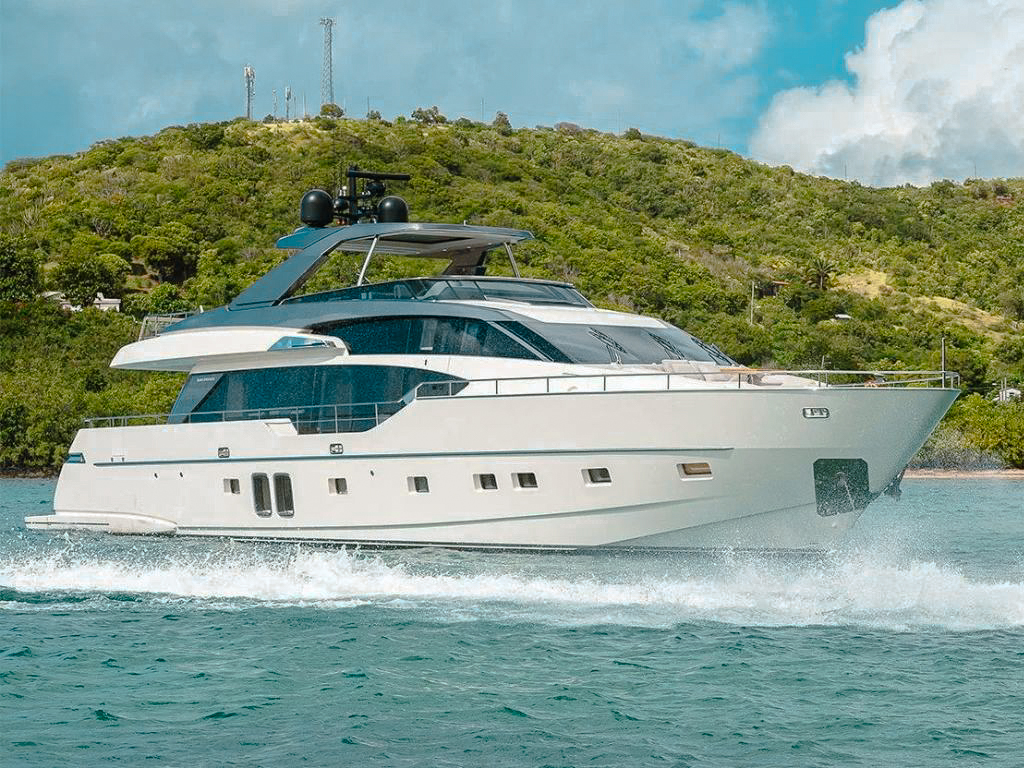87 San Lorenzo motor yacht for private charter in Nassau, The Bahamas