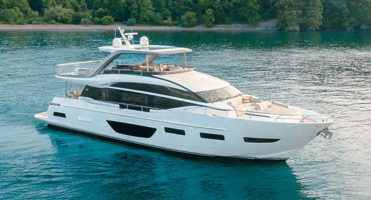 85 Princess motor yacht for private multi-day charter in The Bahamas