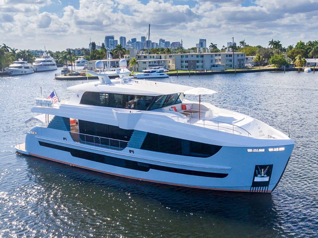 90 Hargrave luxury motor yacht for private charter in The Bahamas