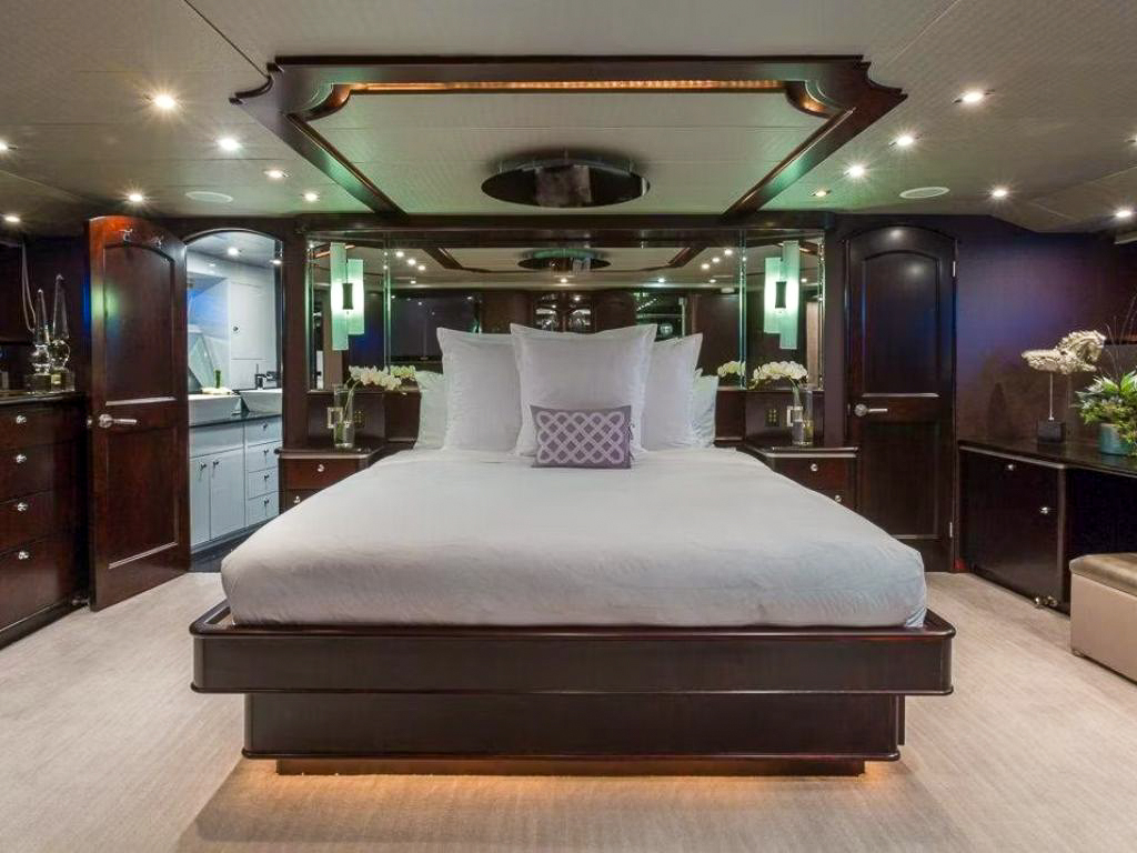 A large, comfortable cabin on 116C Crescent yacht