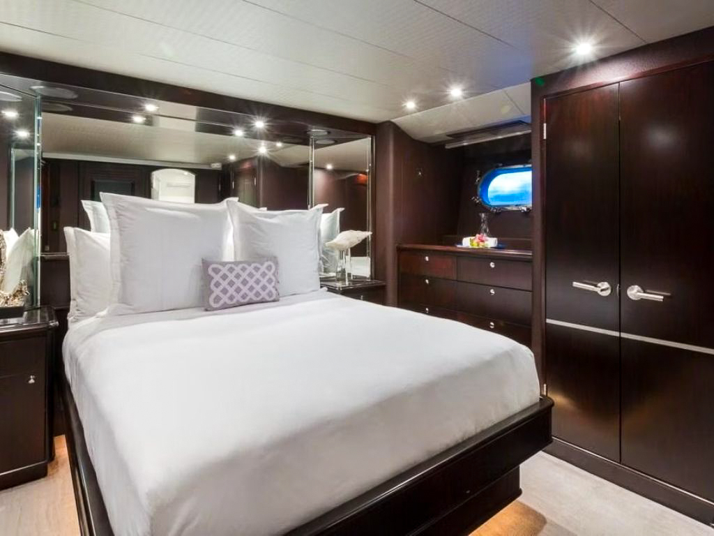 Water slide in action on 116C Crescent yacht