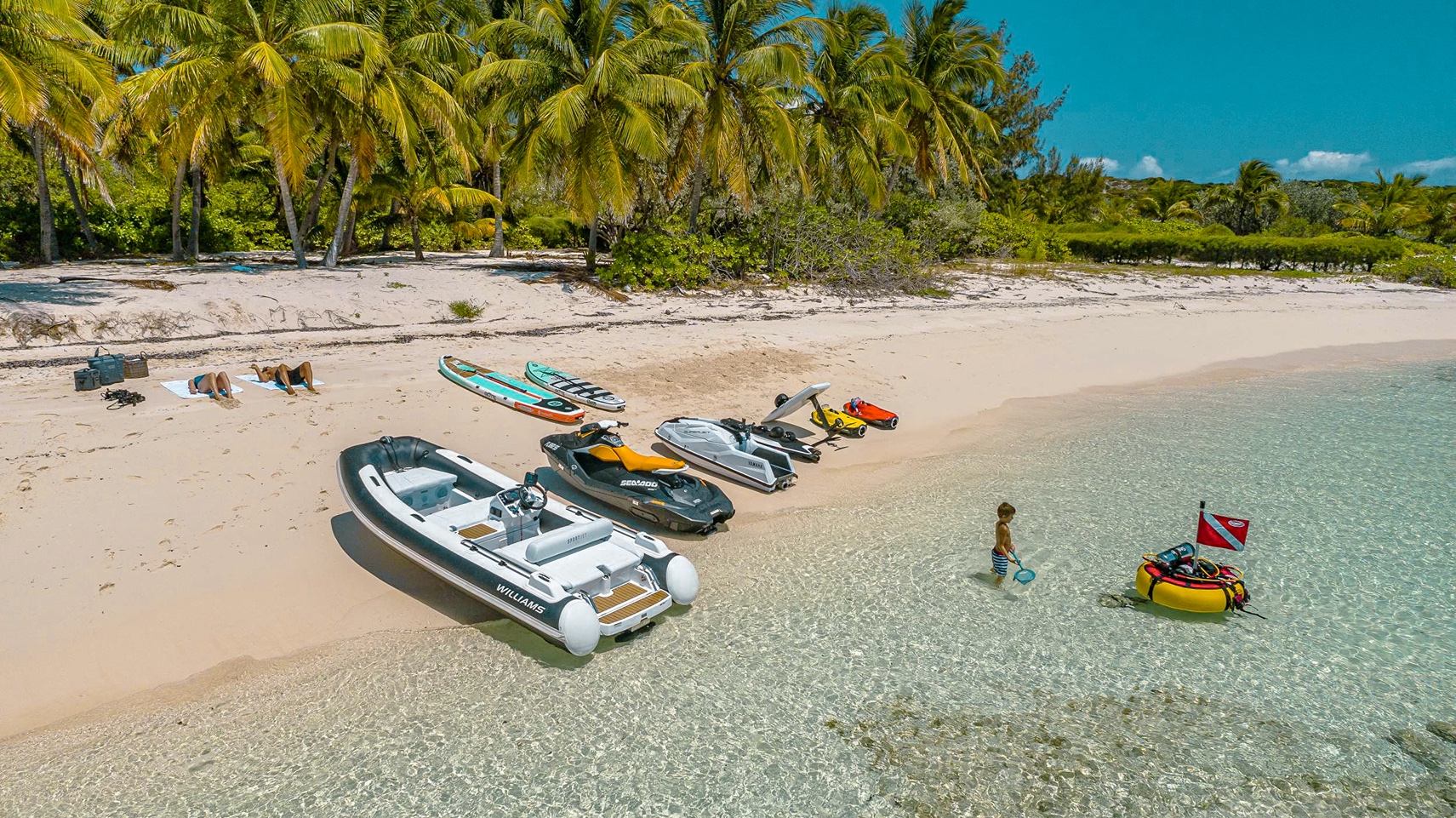 Guests relaxing on the front deck of 88 San Lorenzo yacht