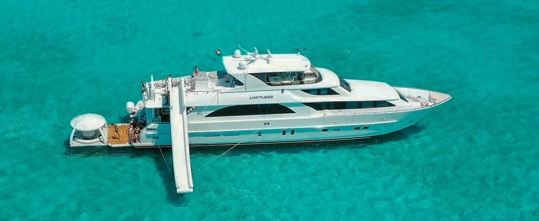 Exterior view of 101 Hargrave yacht in The Bahamas