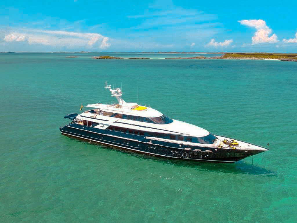 Spacious deck of Heesen 143 yacht with seating