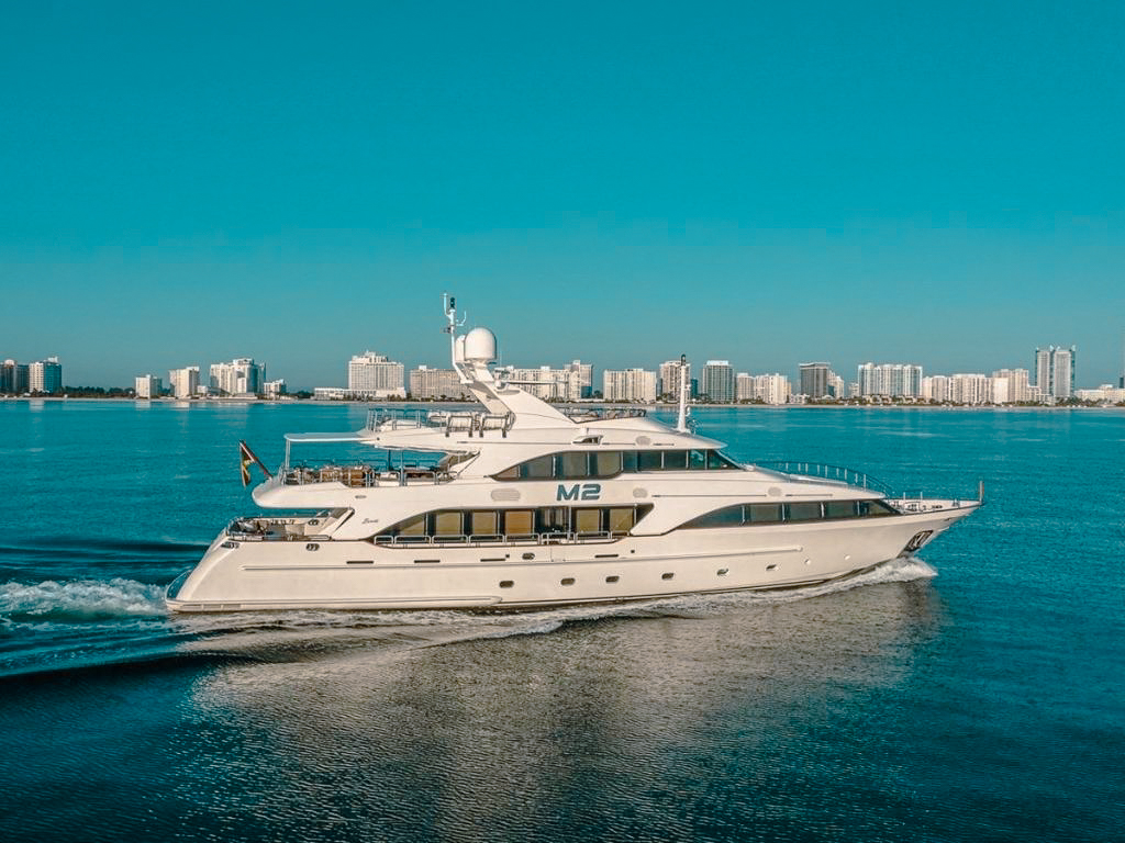 Exterior view of 120 Benetti yacht deck