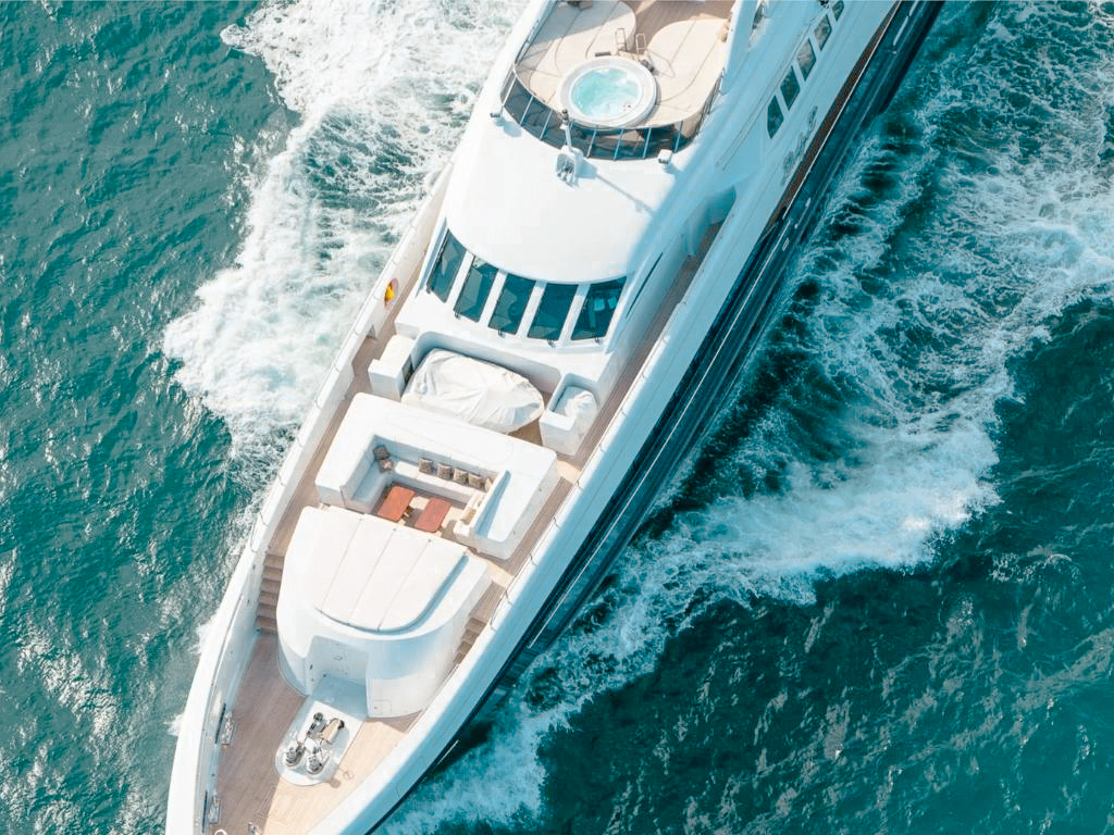 146 Heesen yacht with tender and water toys in the Bahamas