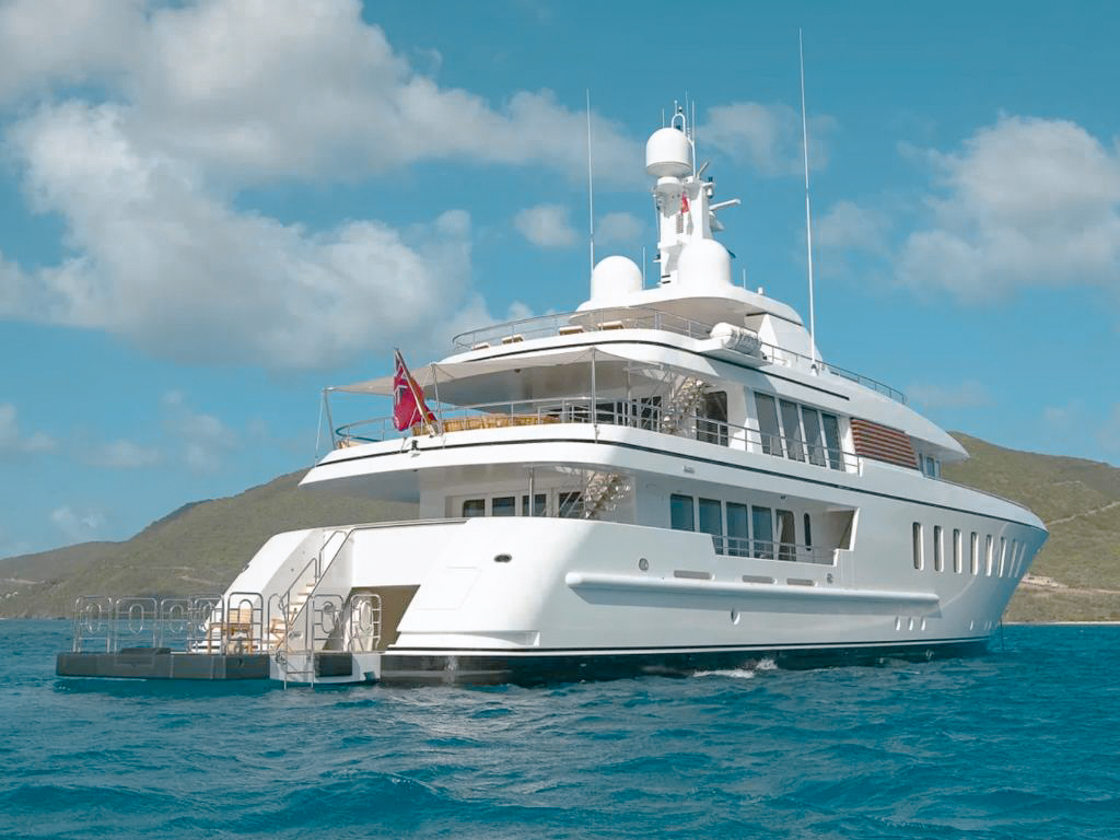 146 Feadship yacht on the water from a distance