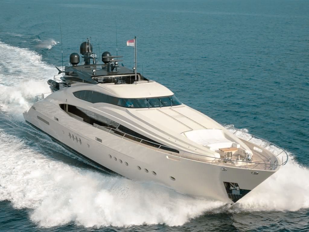 150 Palmer Johnson II yacht cruising in the ocean