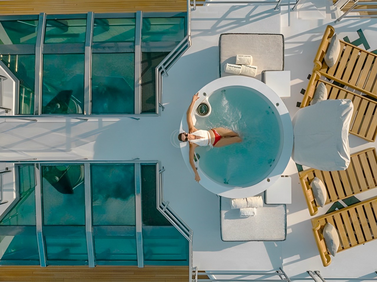 162 Feadship yacht with water slide deployed