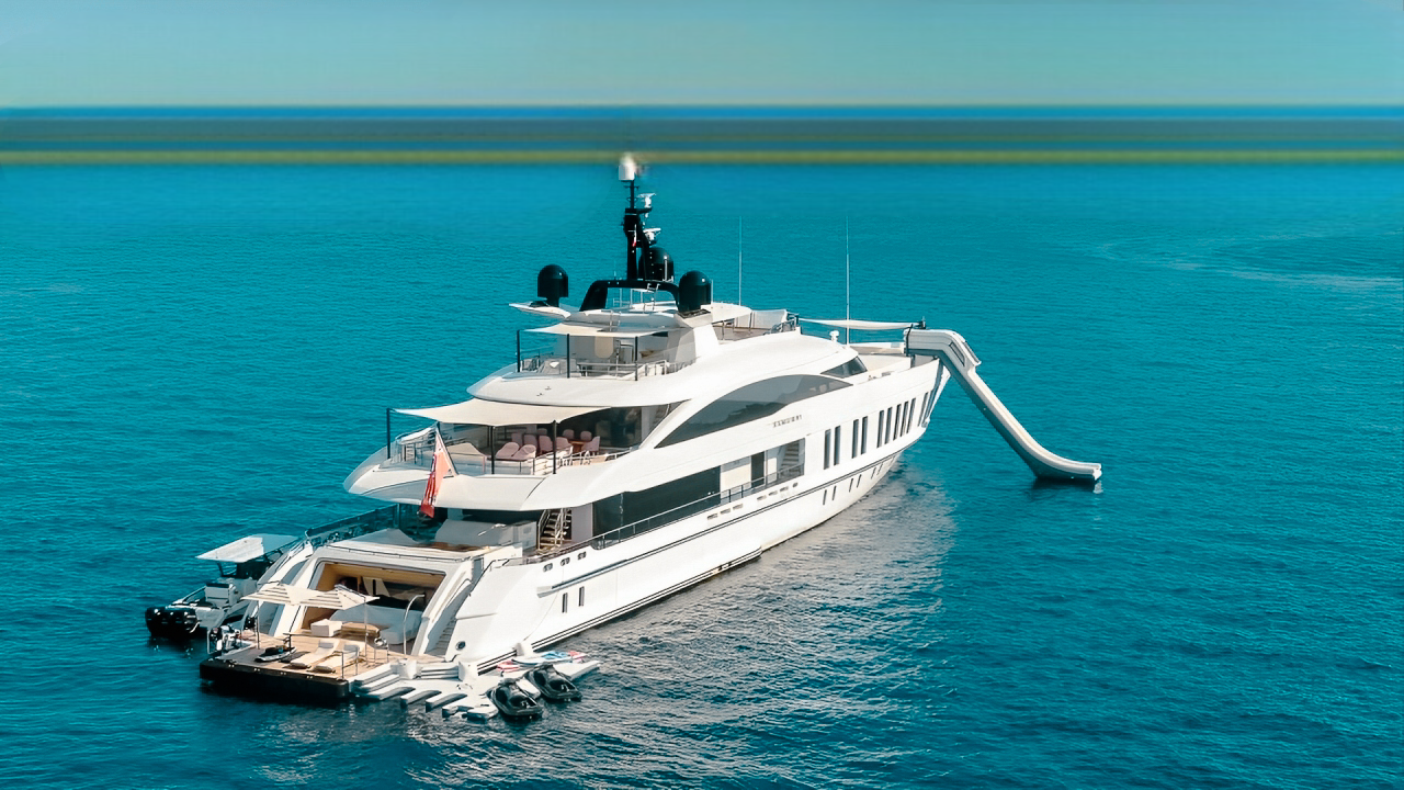 198 Alia yacht exterior with people on deck