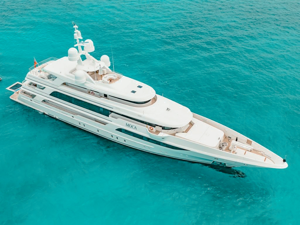 Another exterior shot of the 208 Benetti yacht at sea