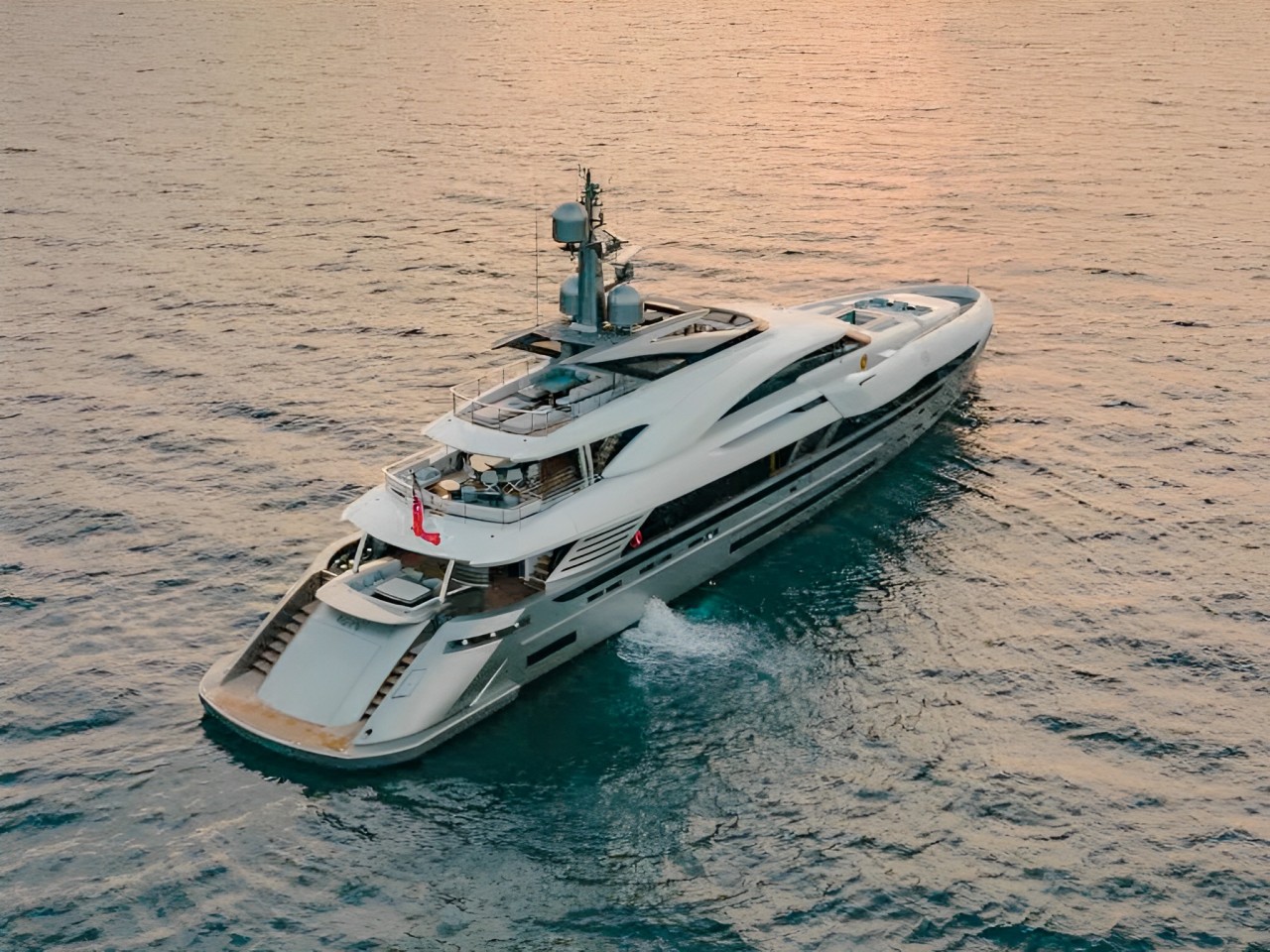 Bow deck and lounge area of 160 Rossi Navi