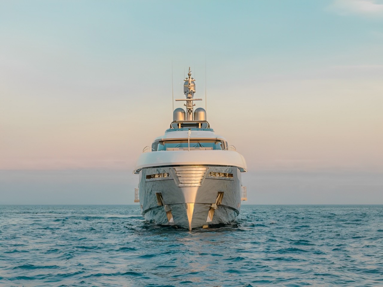Aft deck with dining table on 160 Rossi Navi