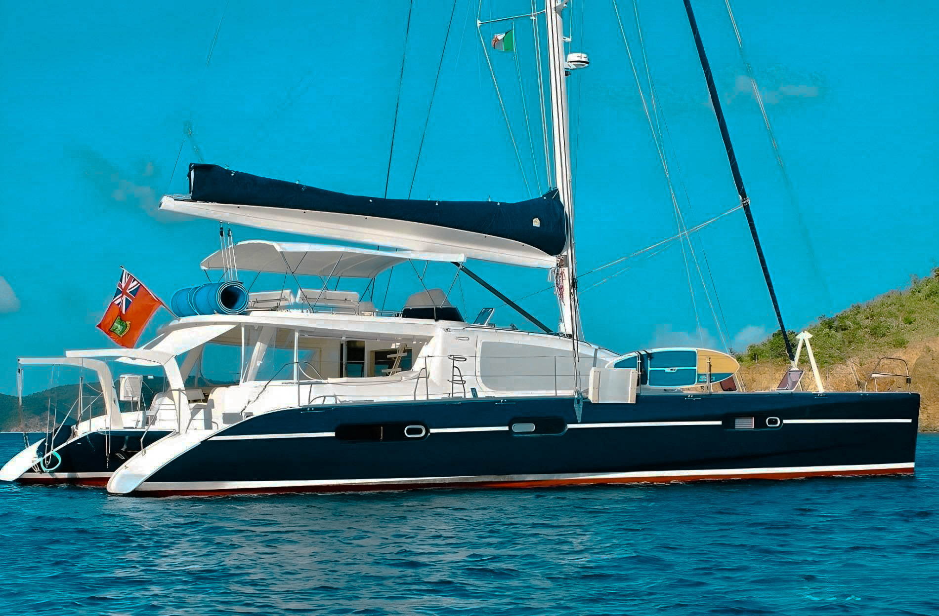 63 Leopard catamaran for private crewed charter in the Caribbean