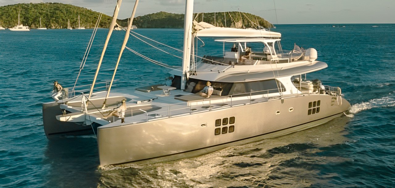 70 Sunreef catamaran available for a private crewed Caribbean charter