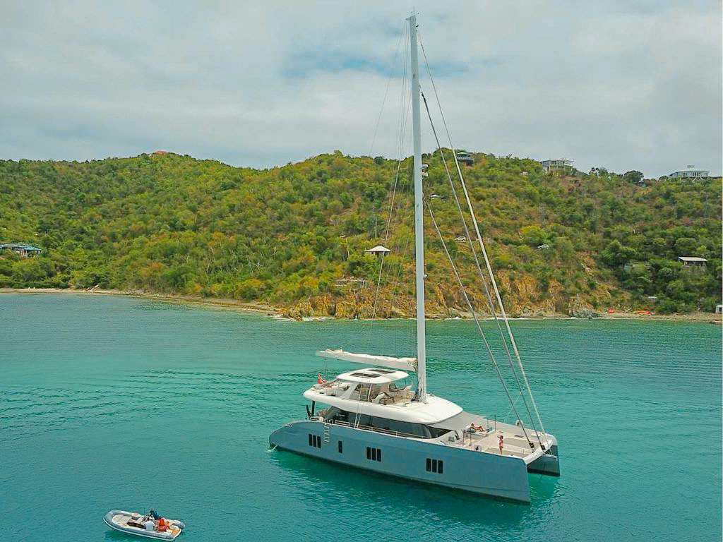 80 Sunreef iV catamaran cruising in Caribbean waters