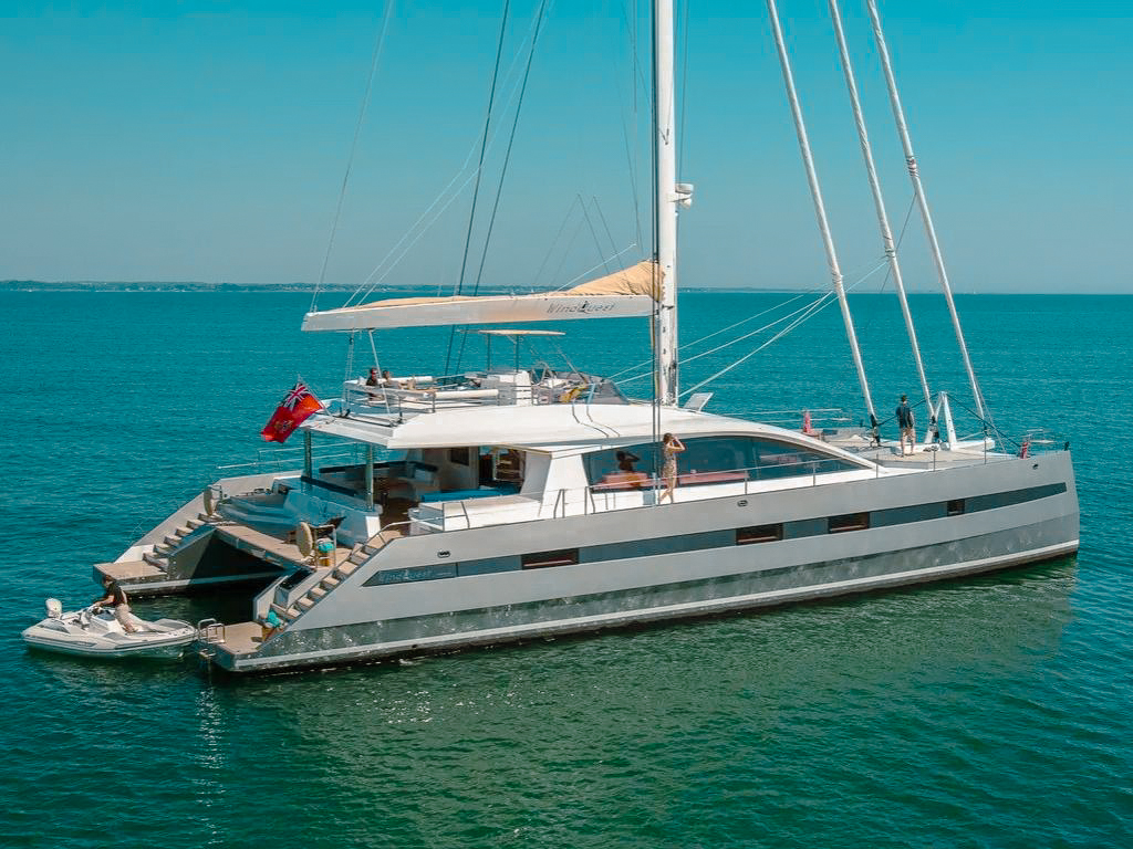 85 JFA wide-beam yacht for private charter in Antigua, Caribbean