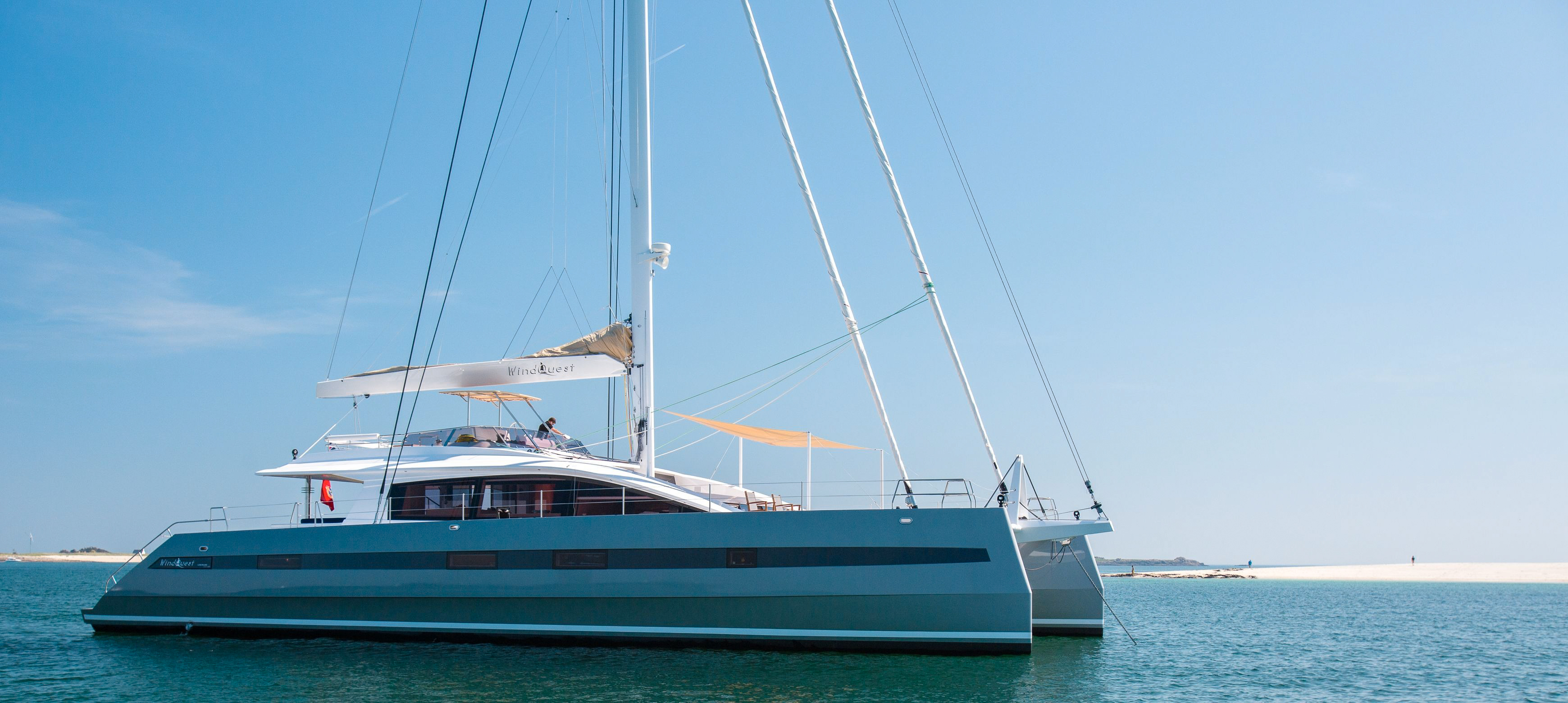 Aft view of the 85 JFA yacht deck with seating
