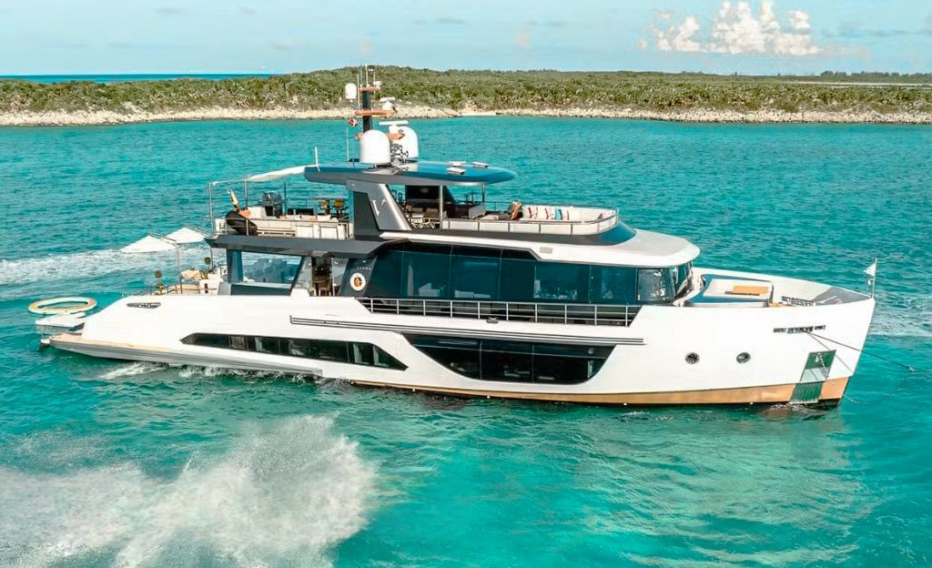 102 Alpha modern luxury yacht for private Caribbean charter