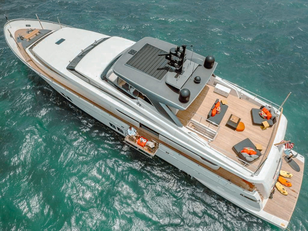 106 San Lorenzo yacht cruising in the Caribbean