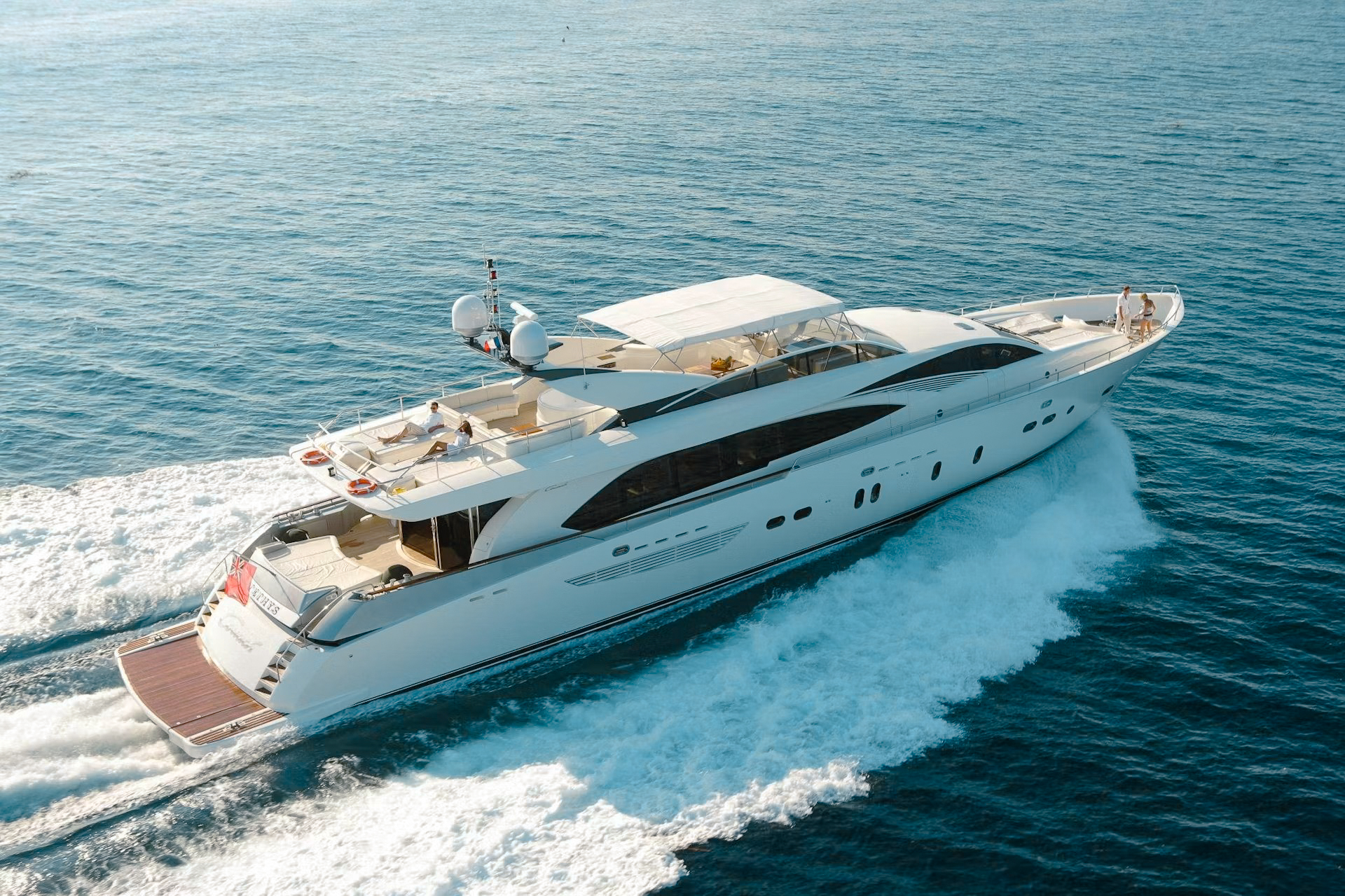 114 Couach luxury yacht for crewed Caribbean charter with jet ski