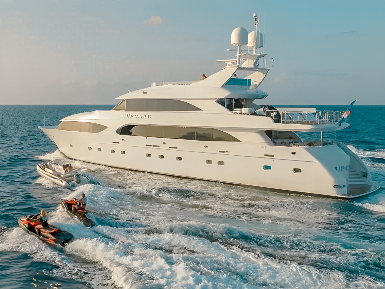 Exterior view of the 132 Westship yacht at sea