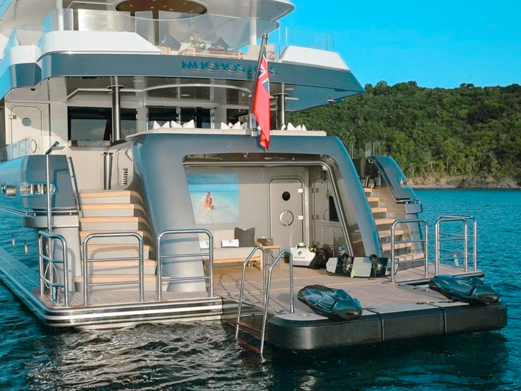 144 Crescent yacht cruising at sea