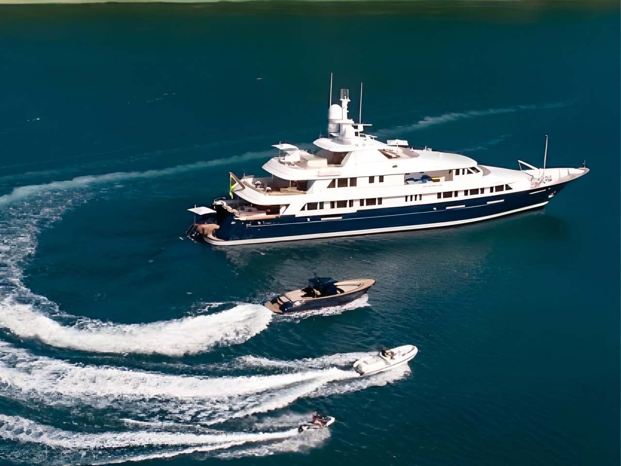 182 Feadship yacht cruising in Caribbean