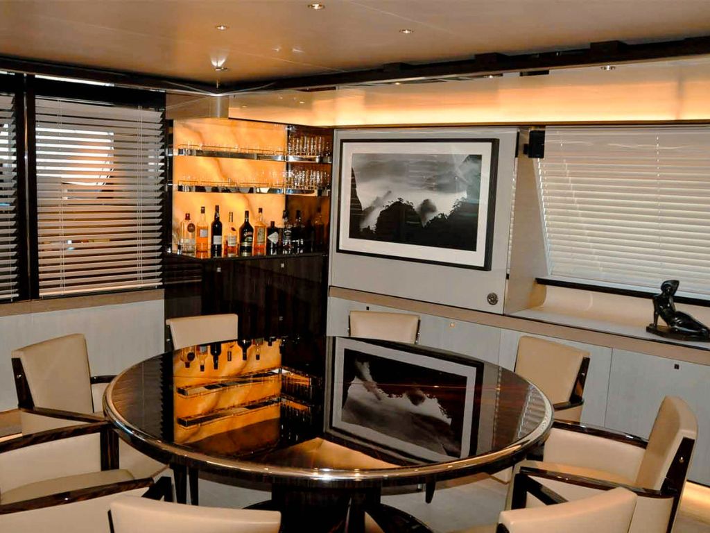 Rear view of 185 Perini Navi yacht showing swimming platform