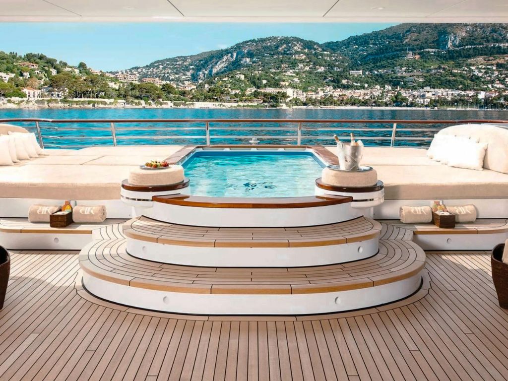 205 Icon yacht with water slide deployed