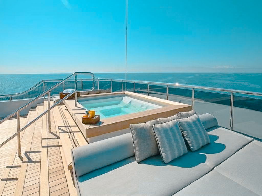 Another exterior shot of the large 240 Admiral yacht